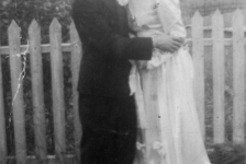478: William O'Leary and Della Norman - wedding day. (1943) [courtesy of Della (Norman) O'Leary]  - Della daughter of Thomas Norman &amp;amp; Jane Traverse